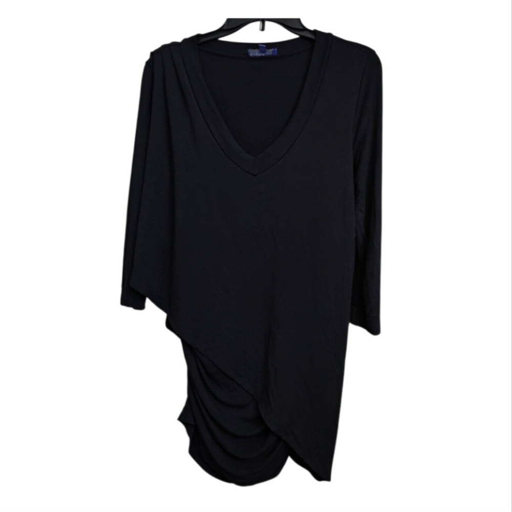 Vintage Y2K Vivienne Tam Witchy Goth Two Layer Bodycon Asymmetrical Club Dress M